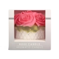 Świeca Rose Box 12x10cm - Różowy