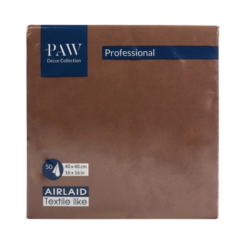 Serwetki Flizelinowe PAW Professional Airlaid kpl. 50szt - Brązowy