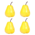 Sztuczne Gruszki Dekoracyjne 6cm kpl. 4szt - Żółty
