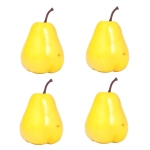 Sztuczne Gruszki Dekoracyjne 6cm kpl. 4szt - Żółty