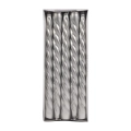 Świeca Fortepianowa 23cm kpl. 10szt Metalik - Srebrny