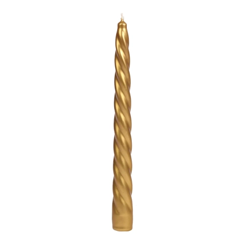 Świeca Fortepianowa 23cm kpl. 10szt Metalik - Złoty