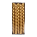 Świeca Fortepianowa 23cm kpl. 10szt Metalik - Złoty