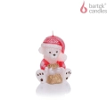 Świeca Figurka Winter Teddy Bear 8cm - 2 wzory
