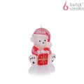 Świeca Figurka Winter Teddy Bear 8cm - 2 wzory