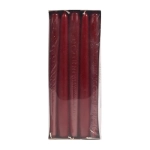 Świeca Gładka Stożkowa 24cm kpl. 10szt Lakier - Burgundowy