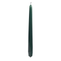 Świeca Gładka Stożkowa 24cm kpl. 10szt Lakier - Choinkowy Zielony