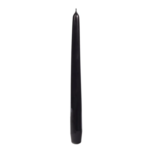 Świeca Gładka Stożkowa 24cm kpl. 10szt Lakier - Czarny