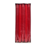 Świeca Gładka Stożkowa 24cm kpl. 10szt Lakier - Czerwony