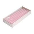 Świeca Stożkowa Drapana z Brokatem 29cm kpl. 10szt - Różowy