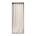 Świeca Stożkowa Drapana z Brokatem 29cm kpl. 10szt - Biały