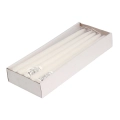 Świeca Stożkowa Drapana z Brokatem 29cm kpl. 10szt - Biały