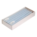 Świeca Stożkowa Drapana z Brokatem 29cm kpl. 10szt - Niebieski