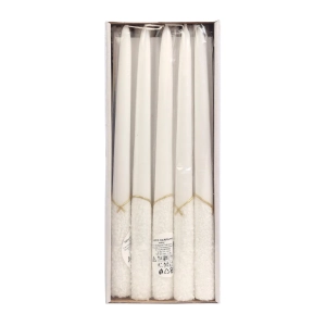 Świeca Stożkowa Karpatka 29cm kpl. 10szt - Biały