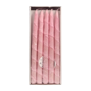 Świeca Stożkowa Kora 29cm kpl. 10szt - Różowy