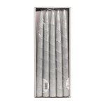 Świeca Stożkowa Kora 29cm kpl. 10szt - Srebrny
