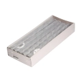 Świeca Stożkowa Kora 29cm kpl. 10szt - Srebrny