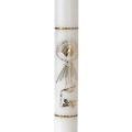 Świeca Liturgiczna Chrzest 4507 - Biały/Złoty