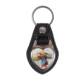 Brelok Metalowy Serce na Skórce B330