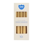 Świeca Gładka Stożkowa 24,5cm kpl. 10szt - Złoty