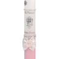 Świeca Liturgiczna Chrzest Duch Św./Cyrkonie 2971 - Różowy/Srebrny