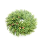 Wianek Sztuczny Modrzew z Szyszkami 27cm - Zielony