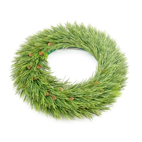 Wianek Sztuczny Modrzew z Szyszkami 42cm - Zielony