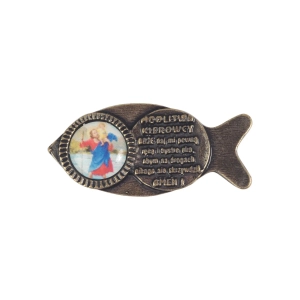 Modlitwa Kierowcy Rybka Samoprzylepna 4,5cm MK98