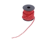 Łańcuch Dekoracyjny z Koralików 6mmx10m - Czerwony