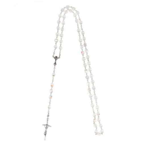 Różaniec Komunijny Koralik Kryształ 6mm kpl. 10szt - Opal