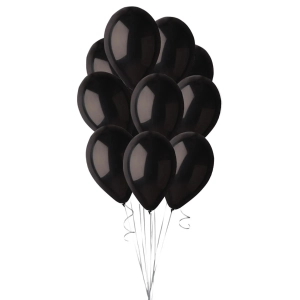Balony Lateksowe Czarne 26cm kpl. 10szt