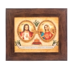 Obraz Obu Serc Jezusa i Maryi 28x33cm