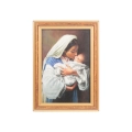 Obraz Matka Boska z Dzieciątkiem 17x13cm - Złota Ramka