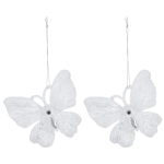 Zawieszka Akrylowa Motyl 9x11cm kpl. 2szt - Biały