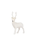 Figurka Renifer Flokowany 18cm - Biały