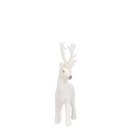 Figurka Renifer Flokowany 18cm - Biały