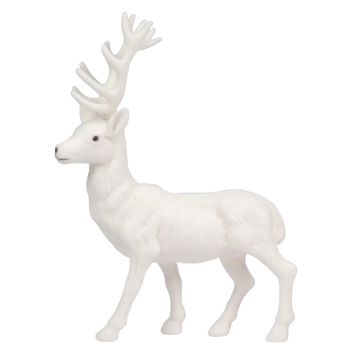 Figurka Renifer Flokowany 40cm - Biały