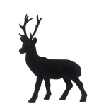Figurka Renifer Flokowany 28cm - Czarny