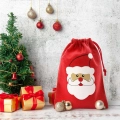 Worek Świąteczny na Prezenty 24x18cm - Czerwony