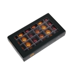 Bombki Szklane 25mm Kartonik kpl. 24szt Błysk - Karmel