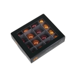 Bombki Szklane 30mm Kartonik kpl. 16szt Błysk - Karmel