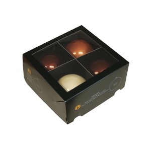 Bombki Szklane 100mm Kartonik kpl. 4szt Błysk/Mat/Opal - Natural