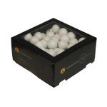 Bombki Szklane na Druciku 30mm Kartonik kpl. 72szt Opal - Biały