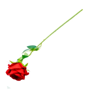 Róża Sztuczna Welurowa Czerwona 50cm 