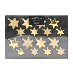 Bombki Choinkowe Gwiazdki Złote kpl. 16szt 