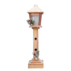 Świąteczna Latarnia Drewniana LED 52cm