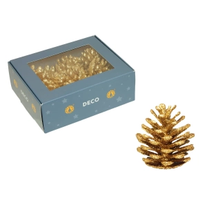 Szyszki Dekoracyjne z Brokatem EKO 4,5cm kpl. 20szt - Złoty