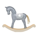 Konik z Filcu na Biegunach 28x36cm - Szary