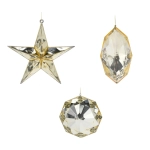 Dekoracyjna Zawieszka Diament Złoty 12cm - 3 wzory