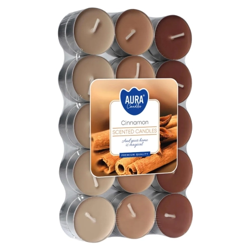 Świeczki Podgrzewacze kpl. 30szt - Cynamon